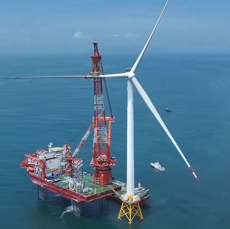 Smart wind power 6MW--18MW large wind turbine offshore wind farm digital wind farm design customized units, site investigation basic fine engineering design, intelligent operation and maintenance